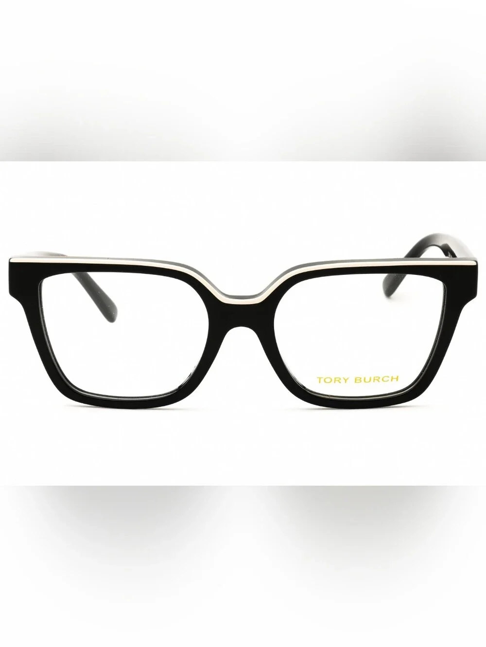 Tory Burch 0TY2148U, BLACK/IVORY/Clear Lens, Woman's Eyewear Frame,Size52X18X145